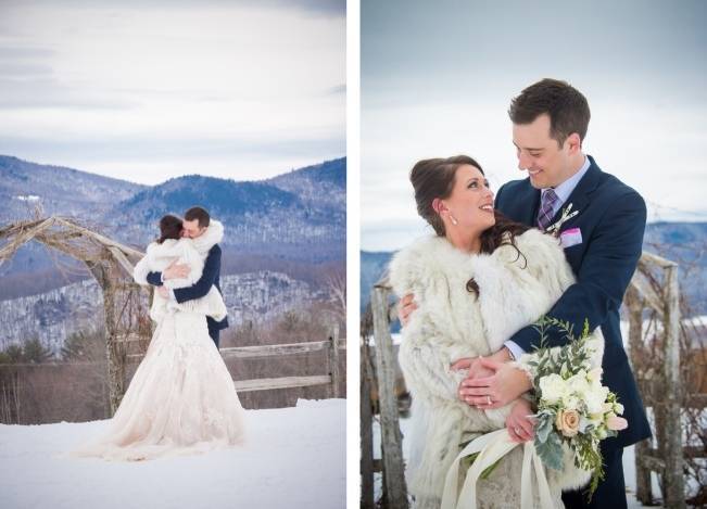 Snowy Winter Wedding in Vermont {Kathleen Landwehrle Photography} 6