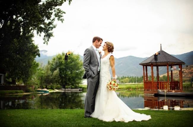 Coral + Sweet Mint Summertime Ranch Wedding Reception 5