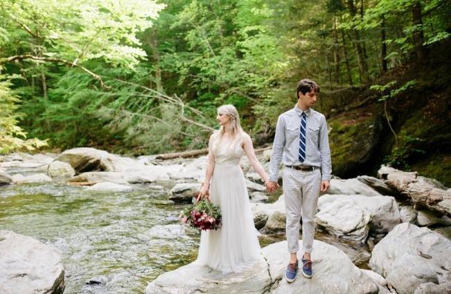 Styled Vermont Waterfall Elopement 1