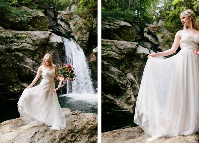 Styled Vermont Waterfall Elopement 6