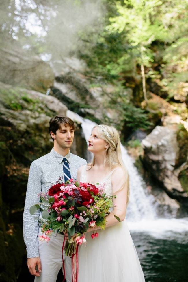 Styled Vermont Waterfall Elopement 9