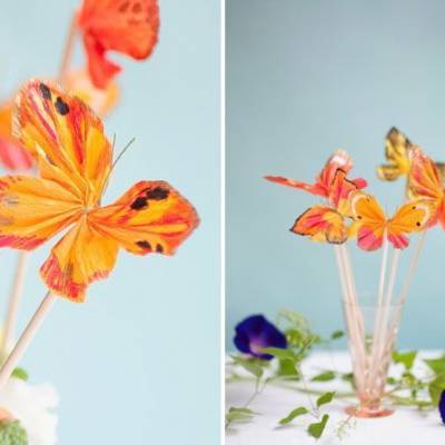 Bright and Beautiful  DIY Butterfly Cake Toppers