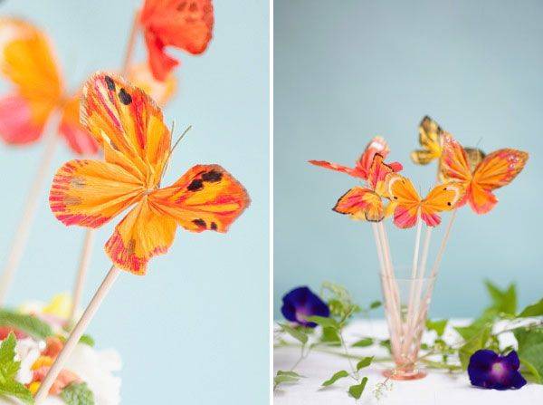 Bright and Beautiful DIY Butterfly Cake Toppers 1