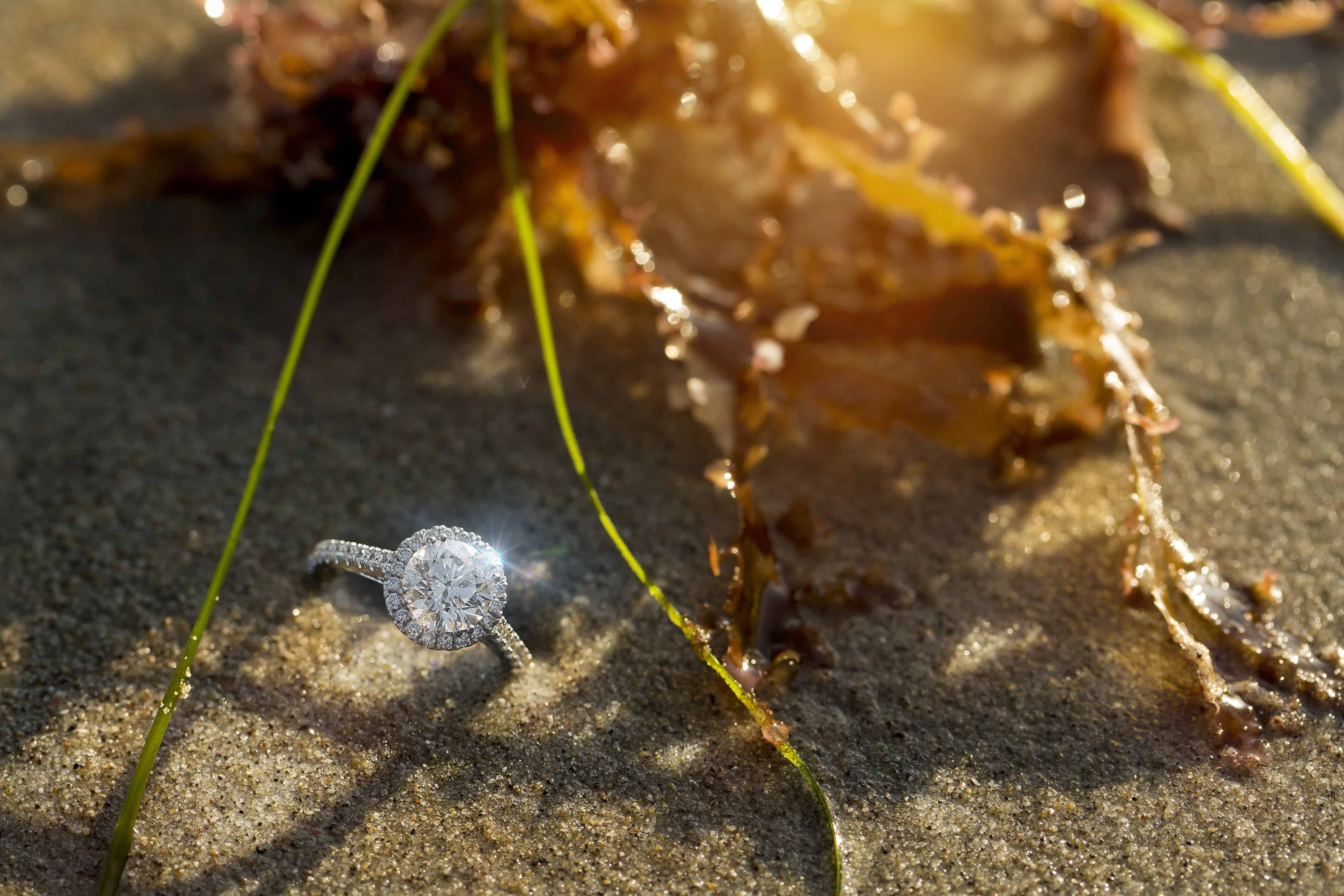 silver and diamond studded ring