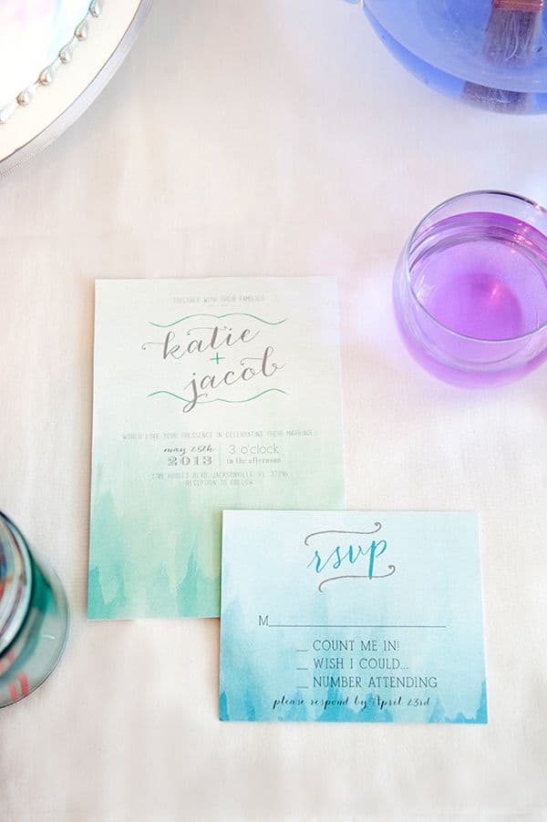 Image result for watercolor wash + DIY wedding invitation