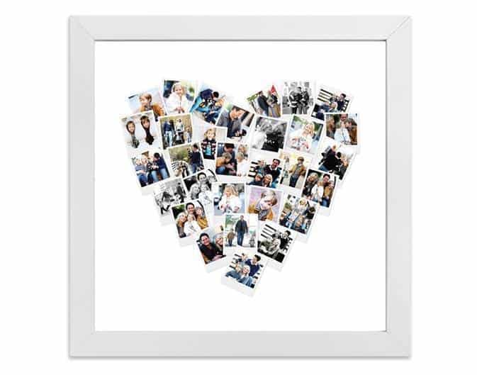 Heart Snapshot Mix™ Photo Art in white frame