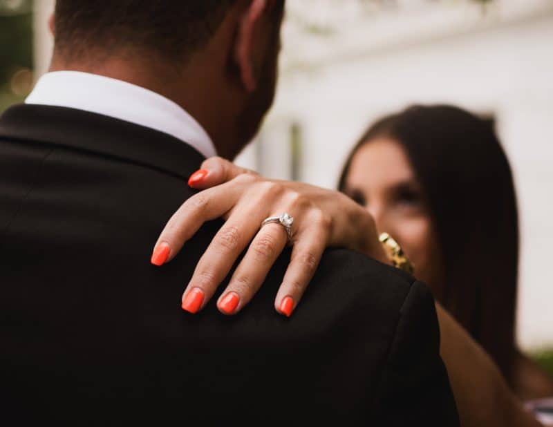 Free Close-Up Photo of Woman's Hand With Diamond Ring Stock Photo