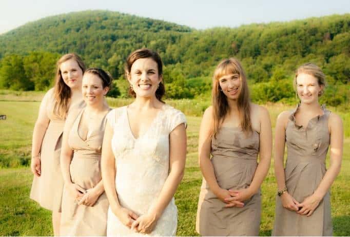 natural tone bridesmaid dresses