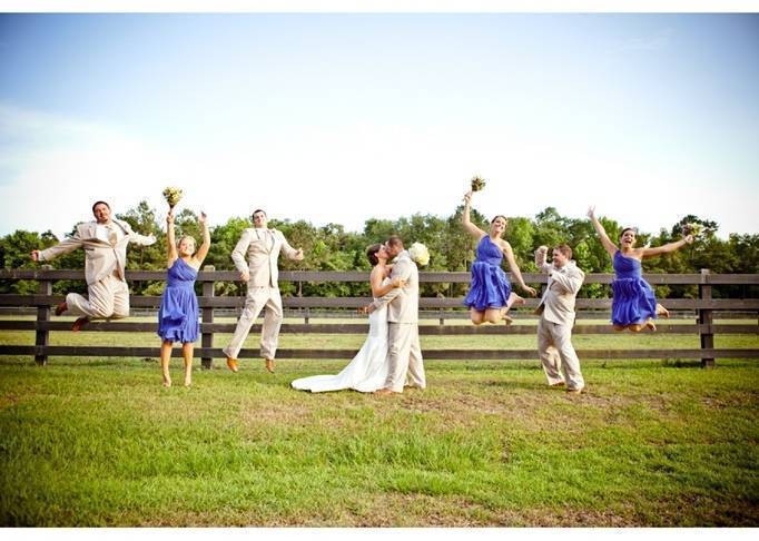 blue and white wedding