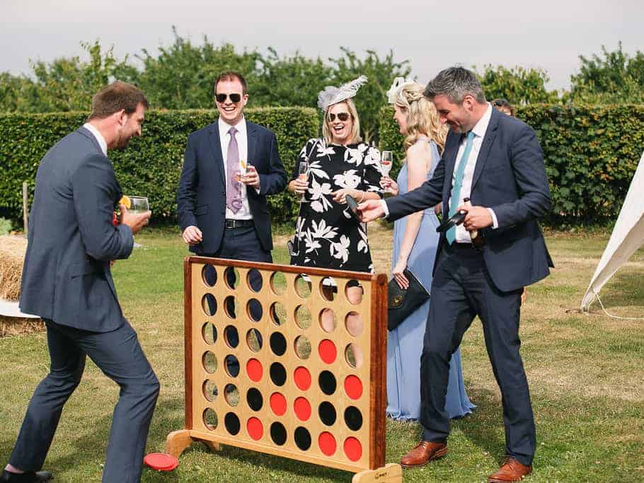 Giant connect four Styling a Barn Venue for Your Wedding Day
