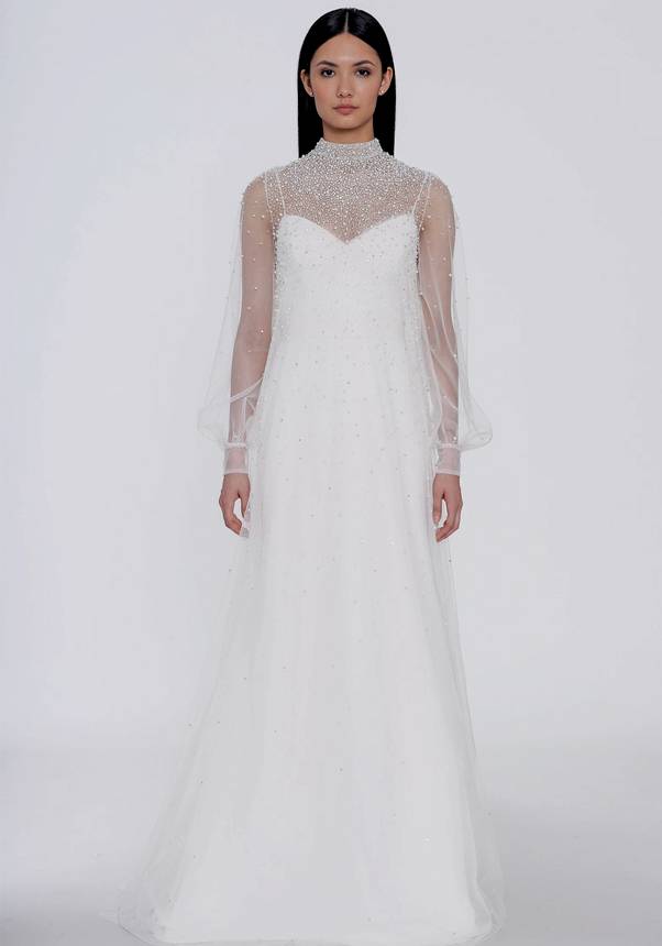 High-Necked Wedding Gowns: The Subtle Star of Bridal Fashion 23