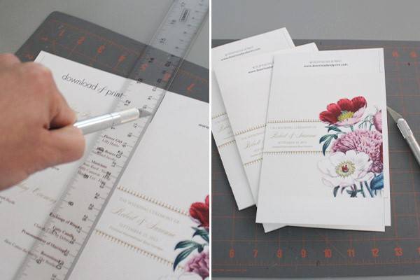 DIY: Pretty Blooms Wedding Program Paddle Fan 25